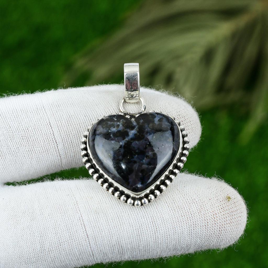 Natural Mystic Merlinite Gemstone Jewelry 925 Sterling Silver Pendant For Women