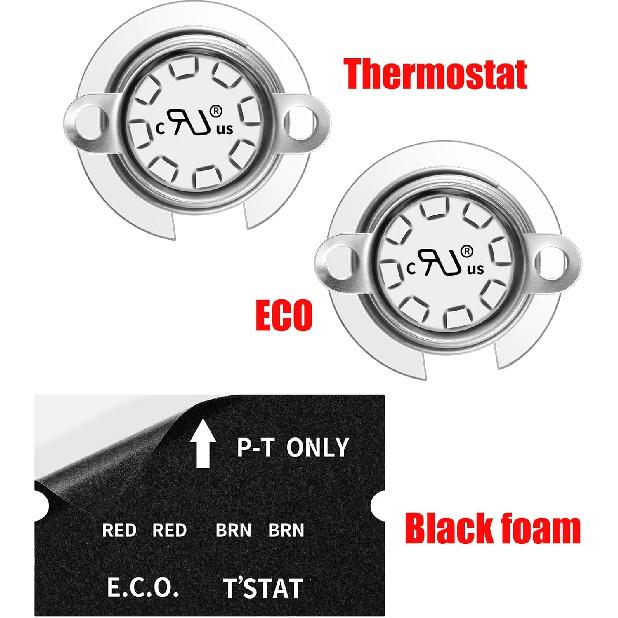 RV Water Heater Thermal Cutoff Kit - ECO Thermostat Assembly - Compatible with Atwood 91447 93866 Models # GCH6-4E GCH6-6E G6A-7E G6A-8E GC6AA-9E