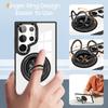 Samsung S25 Ultra Rotating Finger Ring Bracket Magnetic Suction Phone Case Suitable for S24 Transparent A16 Anti Fall 55 Protection Case