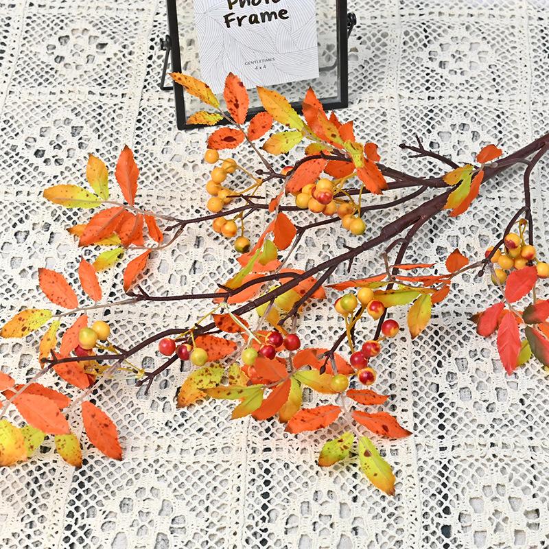 Simulation Nantian Bamboo Fruit Branch Single Simulation Flower Home Furnishing Living Room Ornament Engineering Soft Decoration Simulation Green Plan