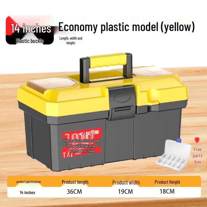 Three-Layer Foldable Plastic Toolbox for Car-Mounted Storage and Multi-Functional Repairs