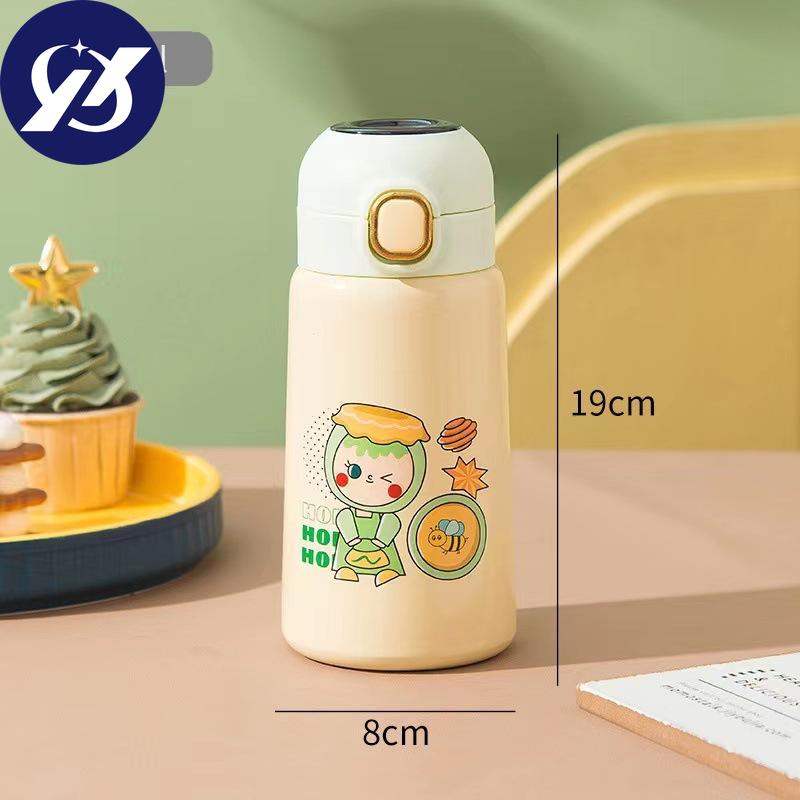 Creative LED Intelligent Temperature Display Stainless Steel Children's Thermos Mini Cartoon Bouncing Cups Portable Gift Cups.