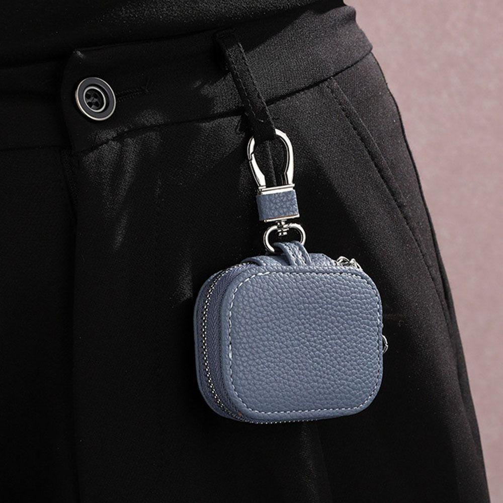 New Waist Hanging Key Wallets PU Leather Portable Earbud Carrying Case Protective Case Universal Multi Functional Storage Bag