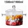 Aesthetic Glass Soup Pot Cookware Resistant Binaural Saucepan Pasta Stovetop Stew Cooking Pot Stockpot Kitchen Accessories Tool