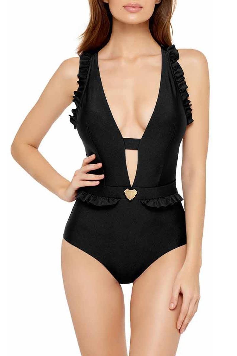 

Купальник злитий з ущільненої чашкою Marc & Andre (62843) 48B/XL прозорий колір чорний