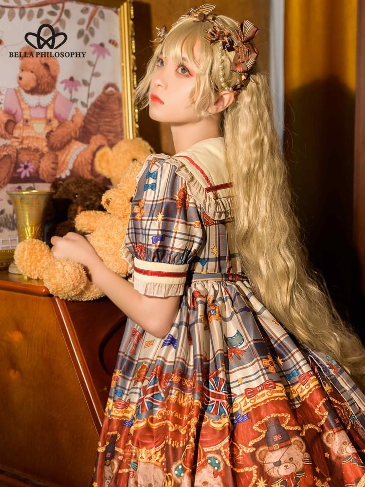 2023 New Lolita Daily Wear Princess Jsk Dress Sweet Tea Party Lolita Fashion Chiffon Gothic Sweet Girls Lolita Dress