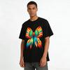 Ethnic Style Feather Bow Print Casual Top Pure cotton T-shirt