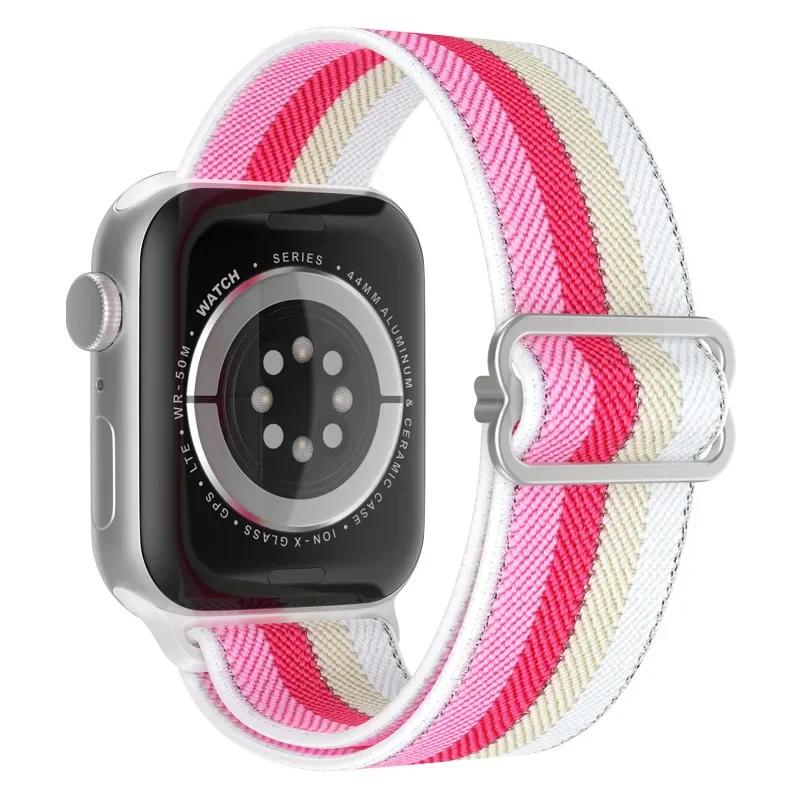 Elastyczny Nylonowy Pasek do Apple Watch ultra 2 49mm Seria 9/8/7 41mm 45mm38/42-40mm/44mm Boho Bransoletka iWatch 6 5 4 3 Se Pasek