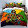 Colorful Geometric Turtle Print Bedding Duvet Cover Set Duvet Cover Pillowcases  (1*Duvet Cover 2*Pillowcases, without duvet insert)