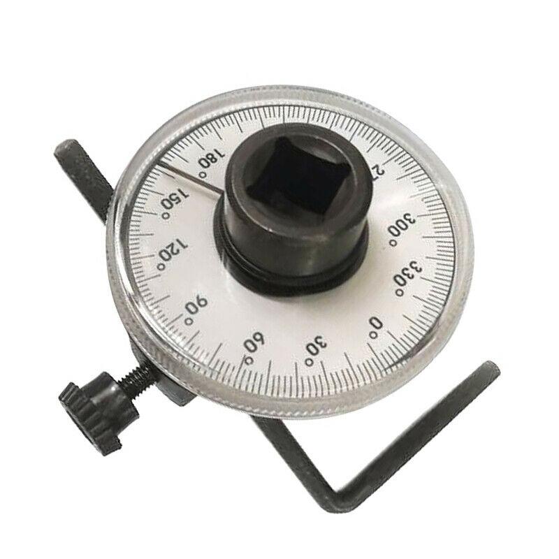 1/2" Dr Torque Angle Gauge For Torque Wrench 0-360 Degrees Clear Scale Easy To Read