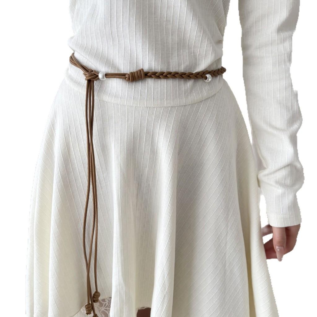 Bohemian Vintage Beaded Waist Belt For Women With Tie Closure For Casual Wear