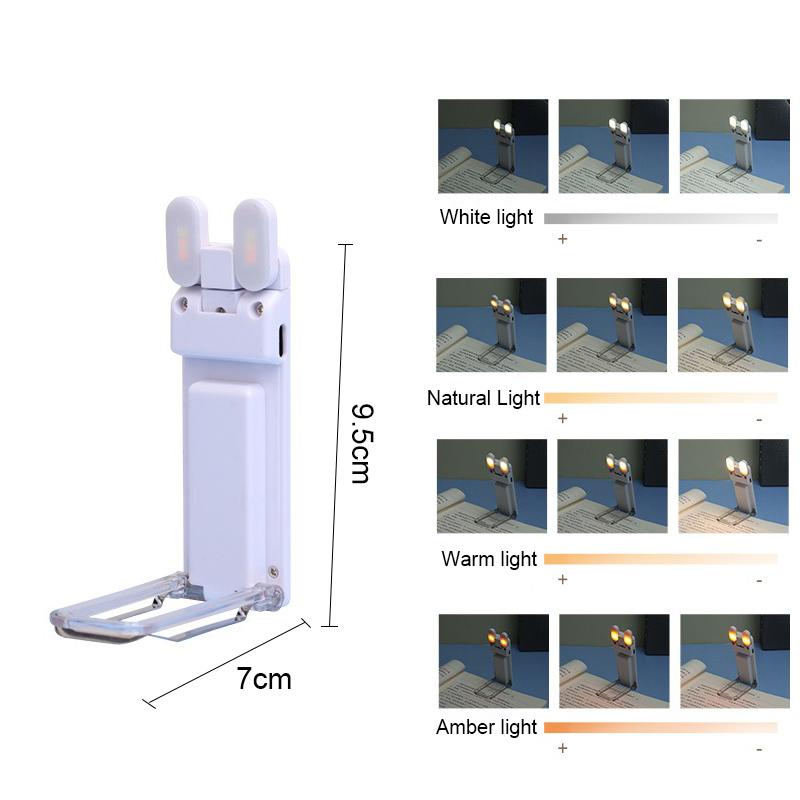 Okuma Usb Kitap Işıkları Taşınabilir Kitap Klipsi Gece Işıkları Led Şarjlı Kısılabilir Yatak Odası Göz Koruma Klipsi 360° Döndürülebilir Led Kitap Lambaları