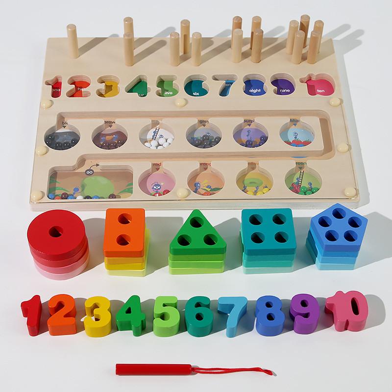 

Wooden Magnetic Maze And Shape Sorting Toy For Children Cognitive Enhancing