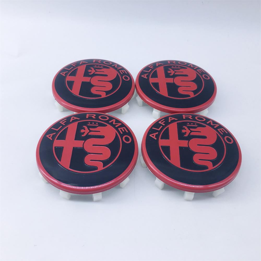 4 szt. 60 mm 10-pinowe Nakładki na środek koła Emblemat Pokrywa piasty Felgi Logo Dekielek piasty Akcesoria samochodowe Do Alfa Romeo Mito 147 156 159 166