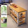 Natural Wood Multifunctional Kitchen Storage Rack