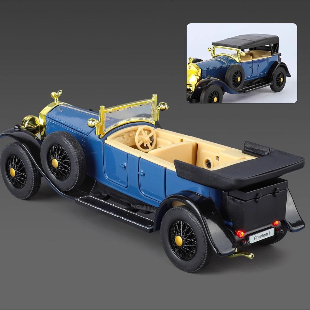 1:32 Phantom Retro Leichtmetall-Automodell Kinderspielzeug Oldtimer-Modell Jungen-Spielzeugauto Sound-Lichteffekte Innendekoration
