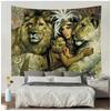Tapestry Lions and Safari Girl
