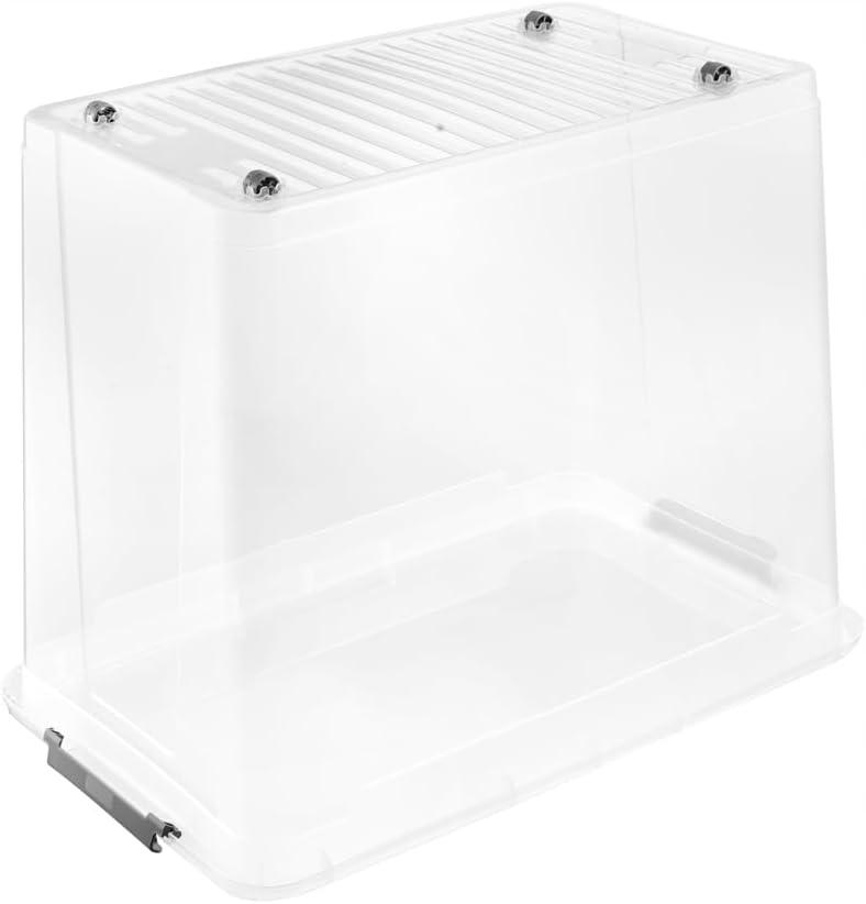 Box Container With Lid Plastic On Wheels 74 59X38 Keee 1 Pc