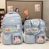 Winter New Transparent High-Value Ins Large Capacity Middle and High School Student Double Shoulder Single Shoulder Two-Piece Backpack