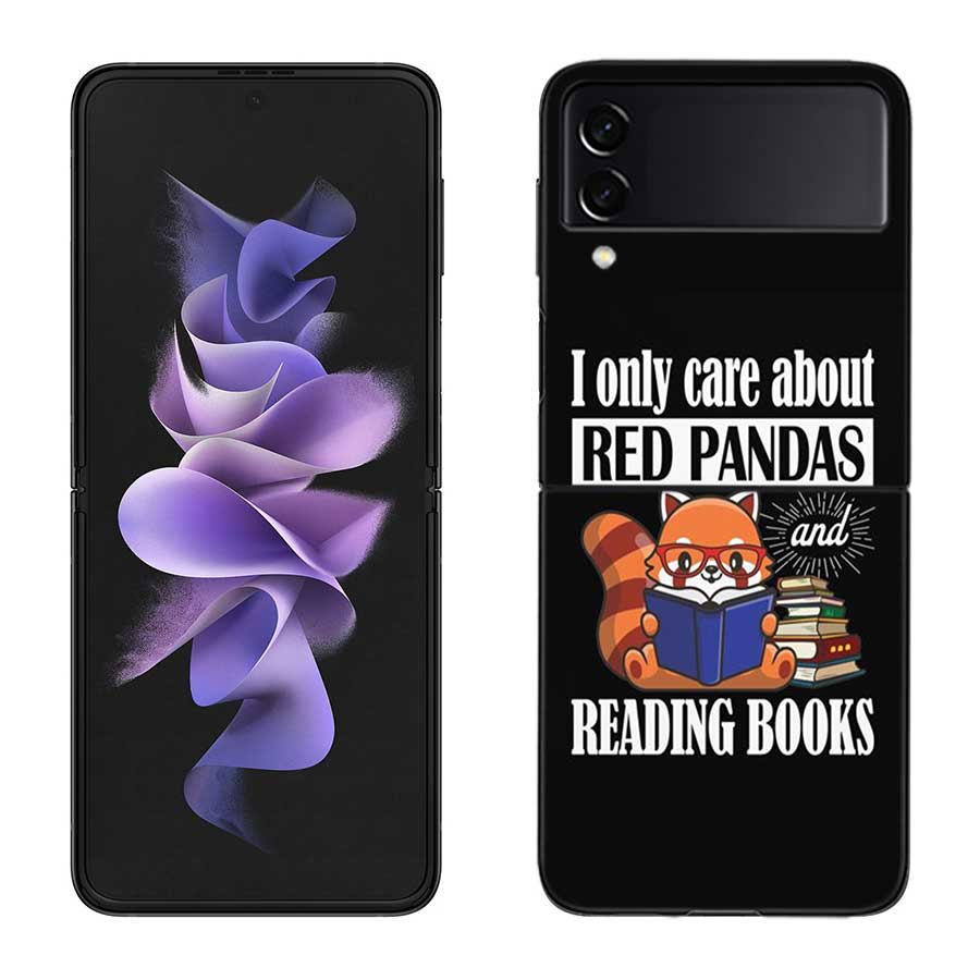 Cute Judo Swordsman Panda Case for Samsung Galaxy Z Flip 3 Flip 5 4 5G Black Hard Cell Phone Cover Samsung Z Flip 5 5G Luxury PC