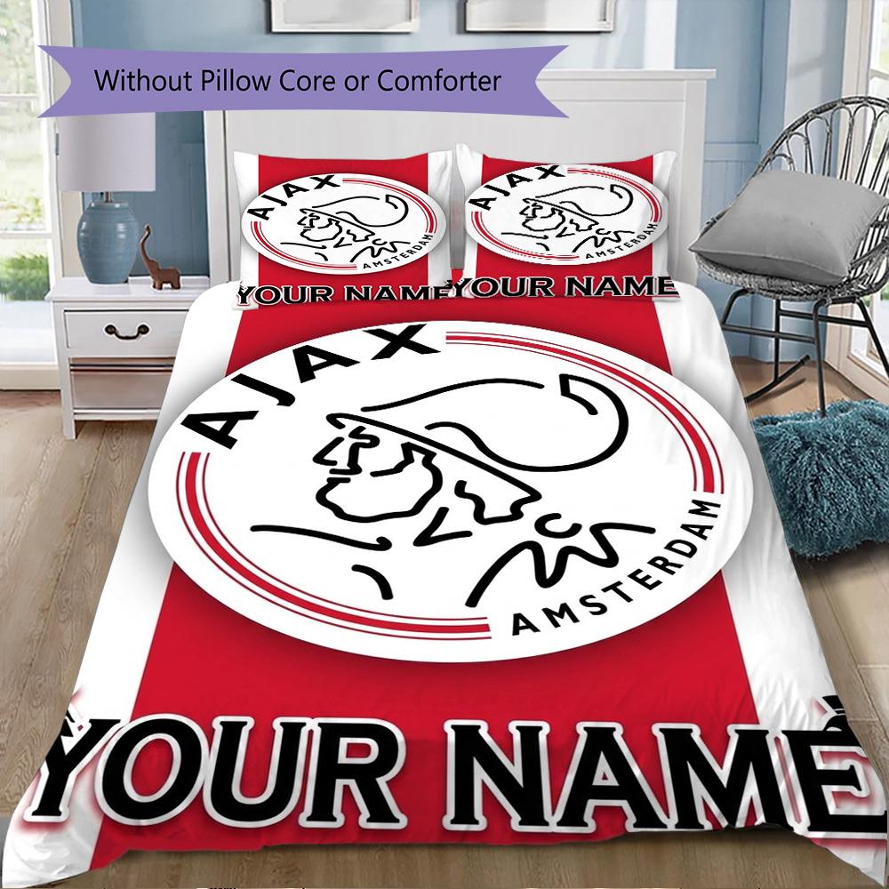 Custom Name AJAX Pattern Bedding Uilt Set Uilt Cover Pillowcase Home Decoration Birthday Gift (1*duvet Cover+2*pillowcase Without Core)