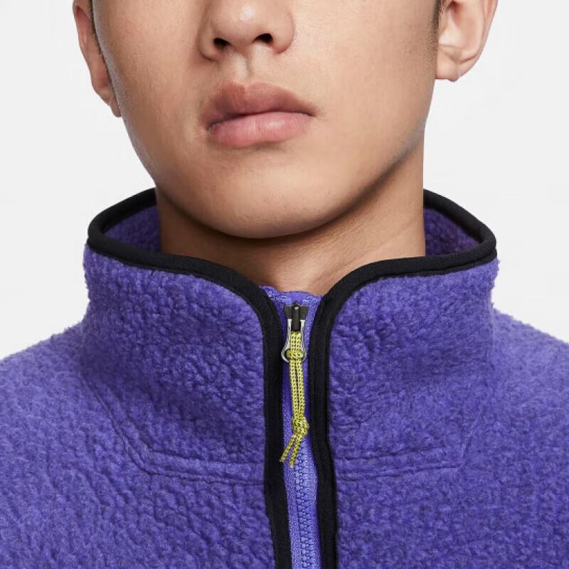 Nike ACG Color Block Zip-Up Fleece Jacket Men Outerwear Purple FN0373-510