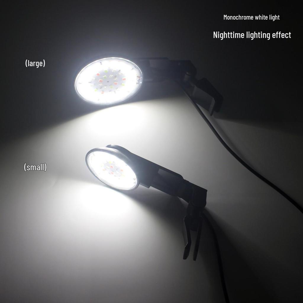 Round Waterproof LED Fish Tank Light for Aquatic Plants and Color Enhancement