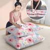 Sac de rangement sous vide en tissu à imprimé floral Sac de rangement étanche Sac de compression pour couette Rangement domestique