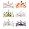 Crystal Decor Bridal Headpiece Metal Base Spiked Crystal Tiara Luxury Queen Crown