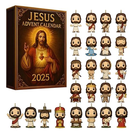 Second Coming Adventskalender 2025 Nedtelling over 24 dager med akrylpyntegjenstander