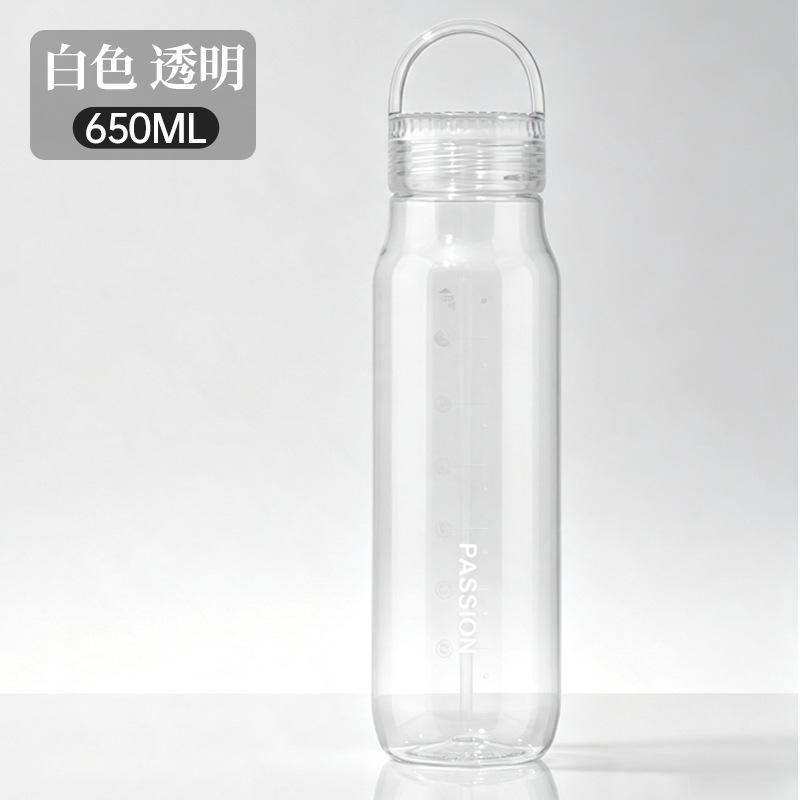 Water bottle High value transparent portable plastic cup High temperature wear and leak-proof sports water cup Car portable accompanying cup