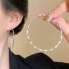 S925 Silver Needle Large Hoop Earrings - Japanese & Korean Style, Fashionable & Versatile, Celebrity-Inspired.