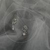 European & American Fashion Star Moon Asymmetrical Stud Earrings 