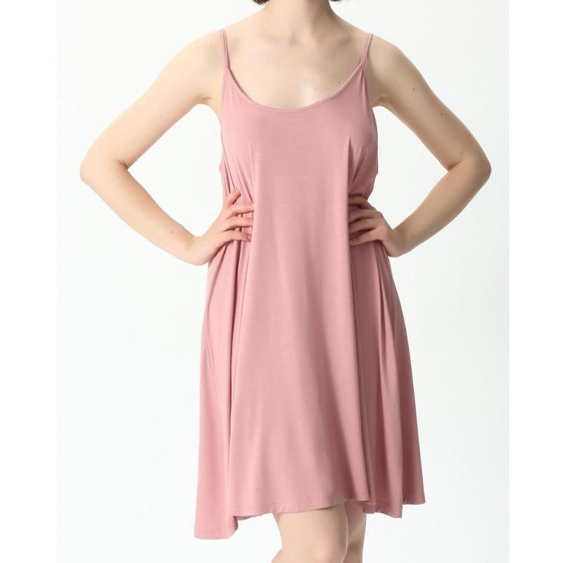 Women Nightgown Bamboo Cotton Stretchy Breathable Comfortable Sleepshirt Loose Strap Slip Dress Plus Size