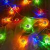 Iron Moroccan Ball Light String Ramadan Atmosphere Decoration LED Light String Cabinet Courtyard Decoration Hollow Ball