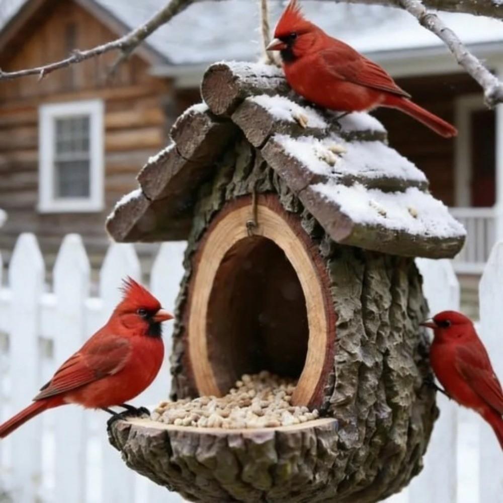 Creative Resin Hummingbird Feeder Lifelike Decorative Wildlife Habitat Natural Look Weather-Resistant Nesting Box Patio