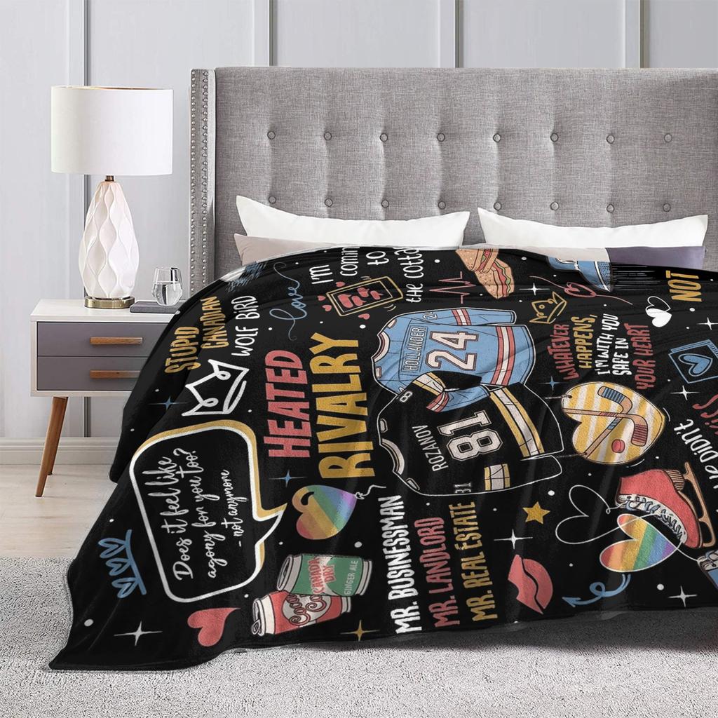 Heated Rivalry TV Show Hollanov Blankets Flannel Funny Warm Throw Blanket for Home Restaurant Winter
