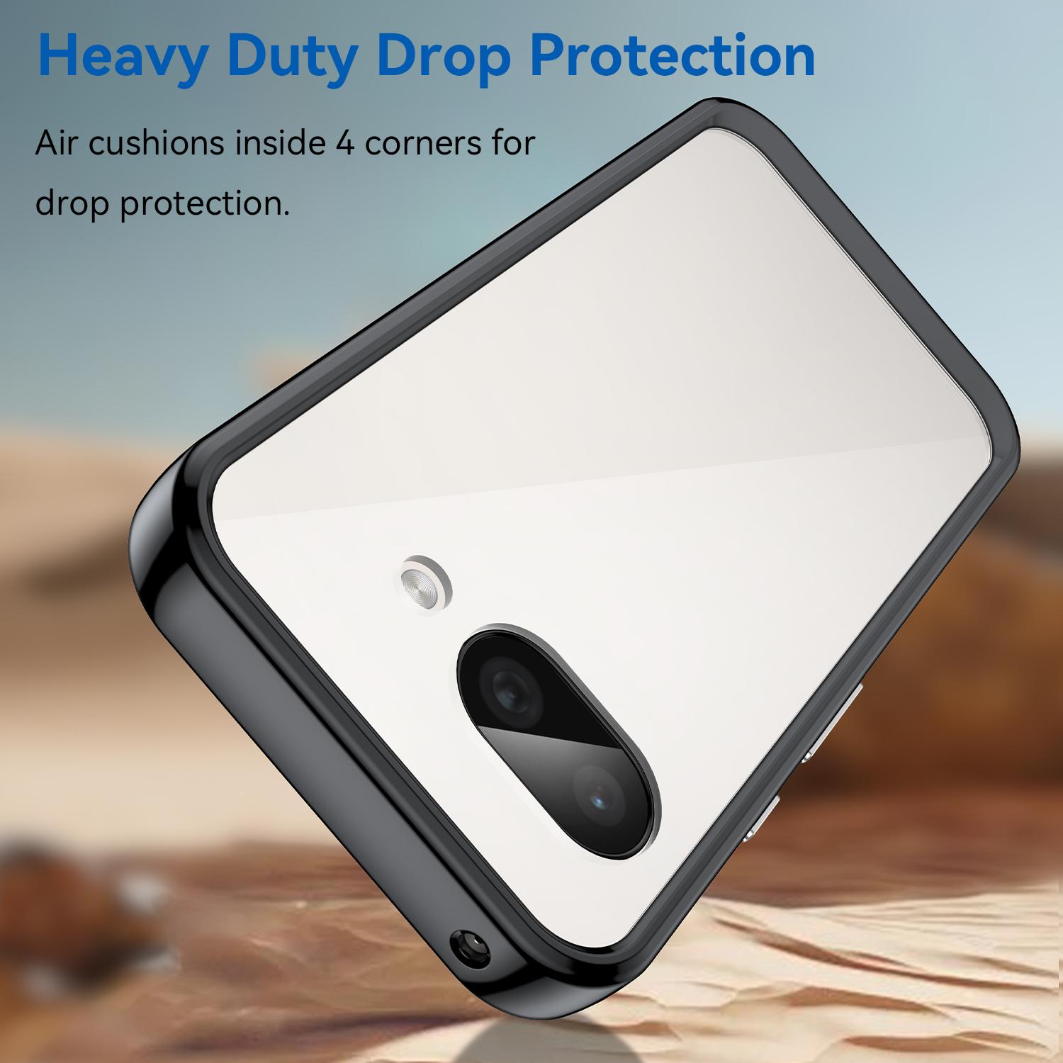 

For Google Pixel 9a Case TPU+Acrylic Protective Clear Phone Cover Transparent Blue