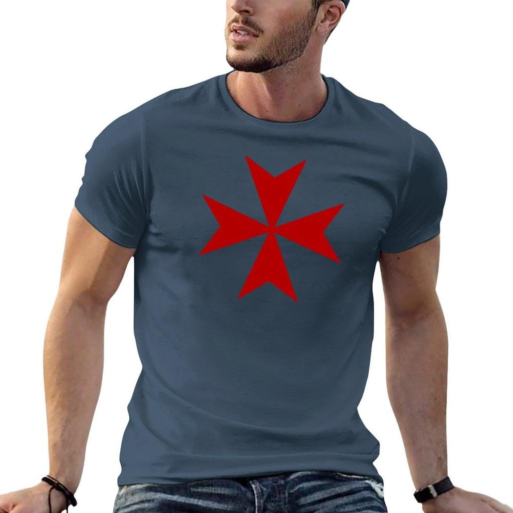 Maltese Cross Knights Templar Holy Grail The Crusades Tshirt Anime T Shirts Oversize T Shirts For Unisex Cotton Tshirt