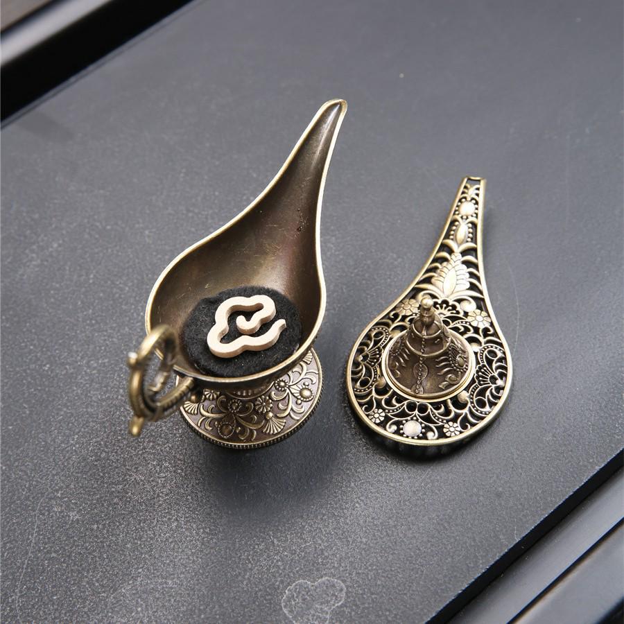 Aladdin's Lamp Alloy Incense Burner - Small Auspicious Cloud Design for Long-lasting Agarwood & Sandalwood Aromatherapy