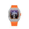 Luxury Diamond-Encrusted Automatic Men'S Watch Trendy Casual Versatile Premium Hollow Quartz Watch