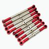 8pcs Hard Steel Adjustable Front and Rear Toe Links Push Rods for Traxxas 1/16 E-Revo Summit 7138 7118
