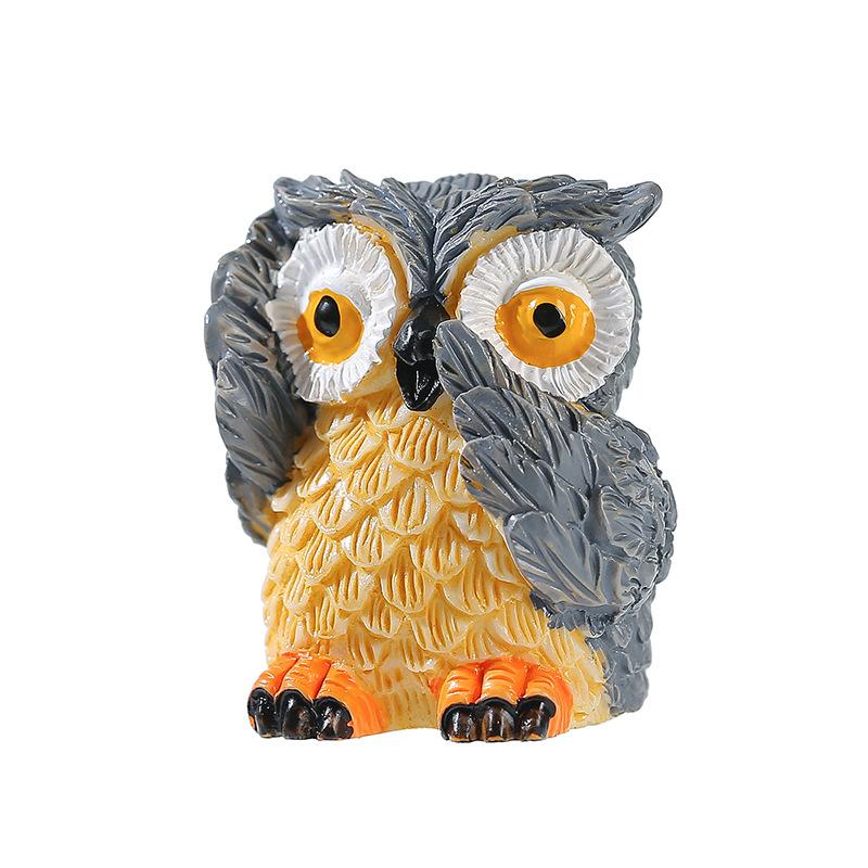 Owl Resin Small Ornament Miniature Landscape Decoration