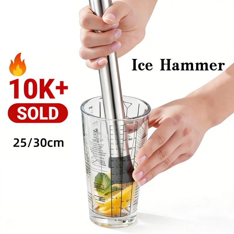 Stainless Steel Ice Cocktail Crushed Cocktail Popsicle Mash Juice Stick Ice Hammer Bar Tool Lemon Hammer Press