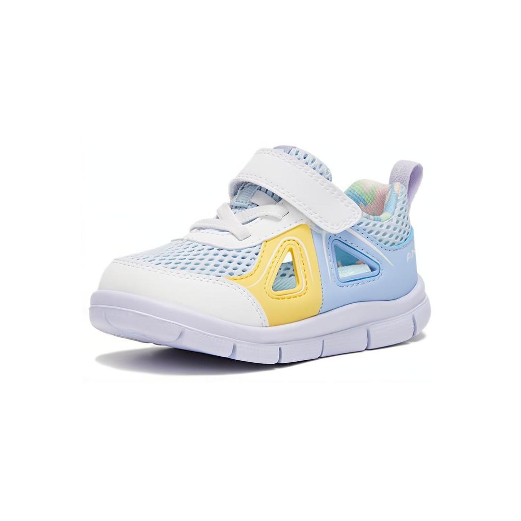 Anta Kids Non-Slip Wear-Resistant Low-Top Walking Shoes Baby Shoes Blue White Yellow A322320050-1