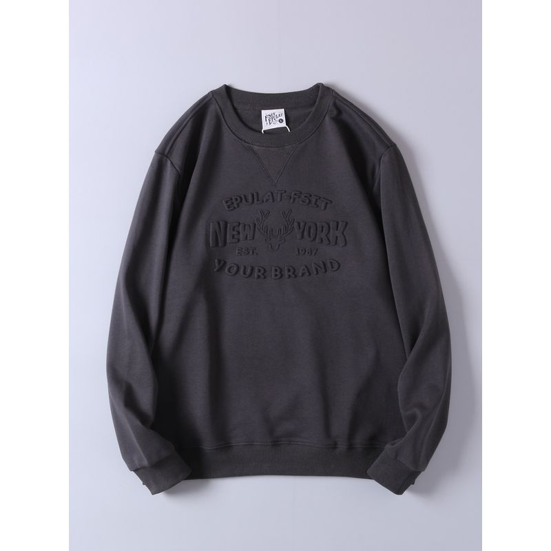 High-Quality 3D Printed Crew Neck Pullover Sweatshirt for Men, Spring and Autumn, Vintage Trendy Versatile Top
