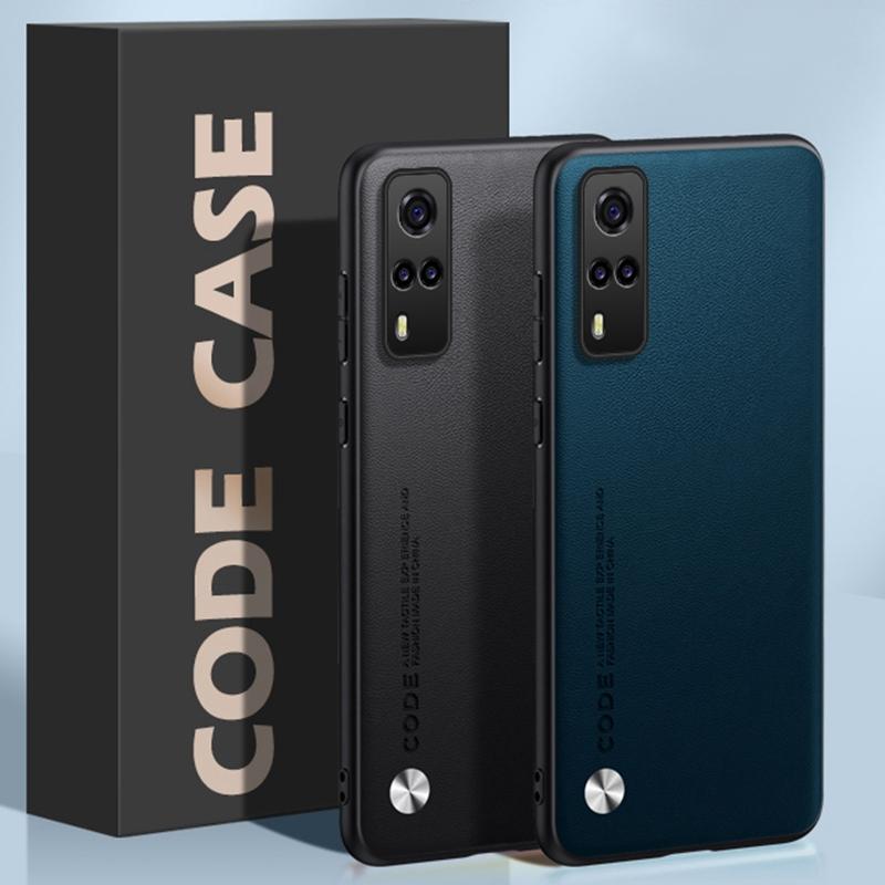 Luxury PU Leather Case For Vivo Y53S 4G Back Cover Matte Silicone Shockproof Full Protection Phone Case For Vivo Y31 Y51 2020