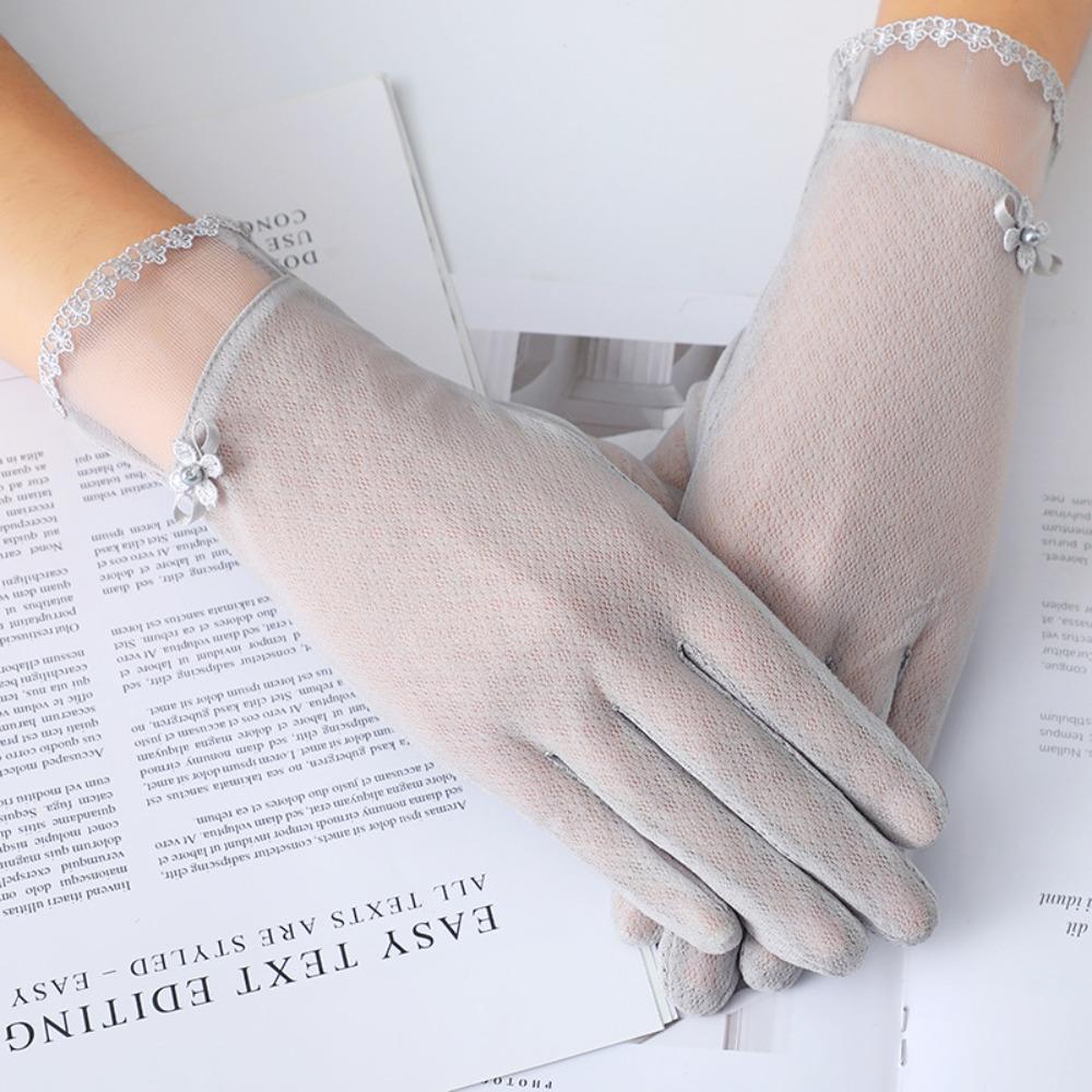 Gants Respirants en Soie Glacée Doigt Entier Gants de Cyclisme Nouveaux Gants de Protection Solaire pour Femmes Été