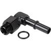 6AN -6 ORB Male To 3/8" SAE Quick Disconnect Connect Male Push On 90 Degree EFI Fuel Fitting Adapter Aluminum Black