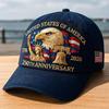 Trucker Hat Adjustable Us 250th Anniversary Cap Anniversary Tribute Hat Historic Embroidered Sunshade Cap For Patriotic Citizens